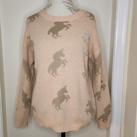 Pink sparkly unicorn sweater - Picture 1 of 7